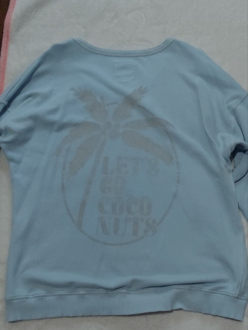 6 for $10 M&M aerie Powder Blue Crewneck Sweatshirt - Picture 6 of 6